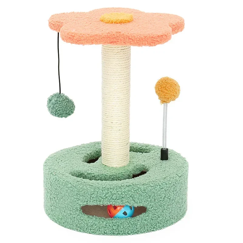 

Cat Climbing Frame Small Sisal Teasing Cat Toys Cat Scratching Board Claw Grinding Cat Toys Turntable Type