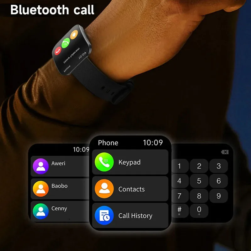 2025 Amoled منحني Smartwatch الرجال النساء الرياضة 24h معدل ضربات القلب مراقبة الصحة بلوتوث ساعة ذكية لشاومي هواوي آيفون 15