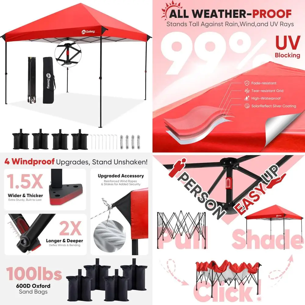 

10x10 Instant Pop Up Canopy with One Push Setup, 99% UV Protection, Ideal for Outdoor Events and Parties