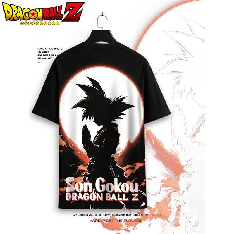 

2024 Новая летняя футболка Dragon Ball Goku с рисунком ледяного шелка и короткими рукавами, мужская футболка больших размеров из ледяного шелка, спортивная модная одежда, подарки для мальчиков