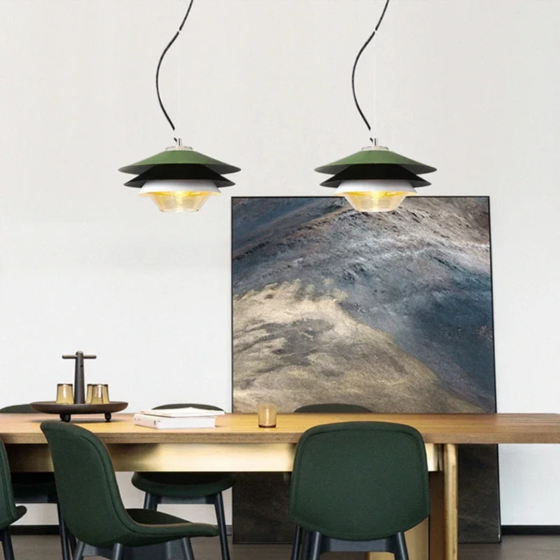 Nordic Designers Restaurants Clothing Stores Bedrooms Bedside Bars Bar Counters Cloakrooms White Multi Layer Glass Chandeliers