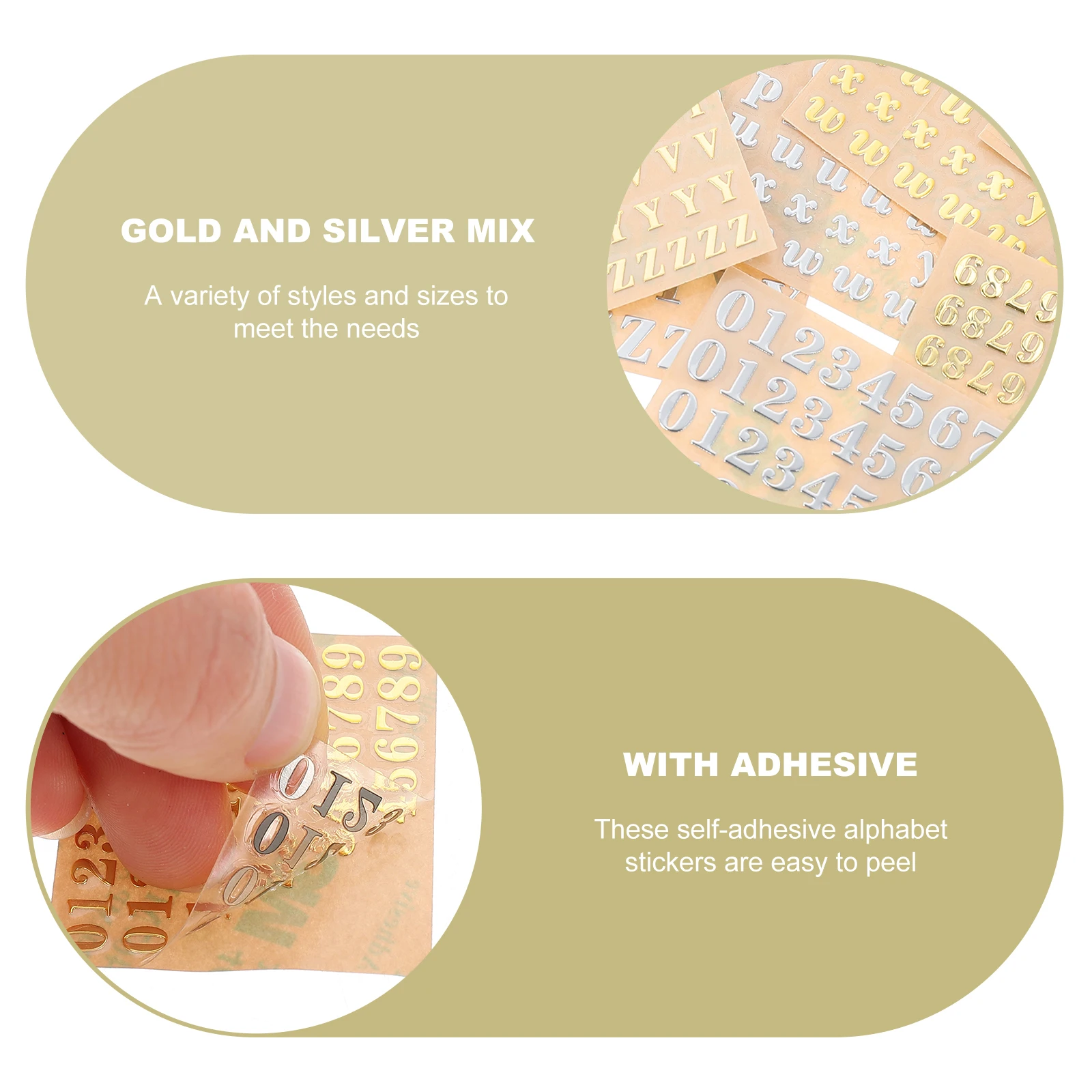 

26pcs Alphabet Stickers Metal Letters Numbers For Diy Resin Mold Manicure Bottle Labels Self Adhesive Decal Craft Decoration