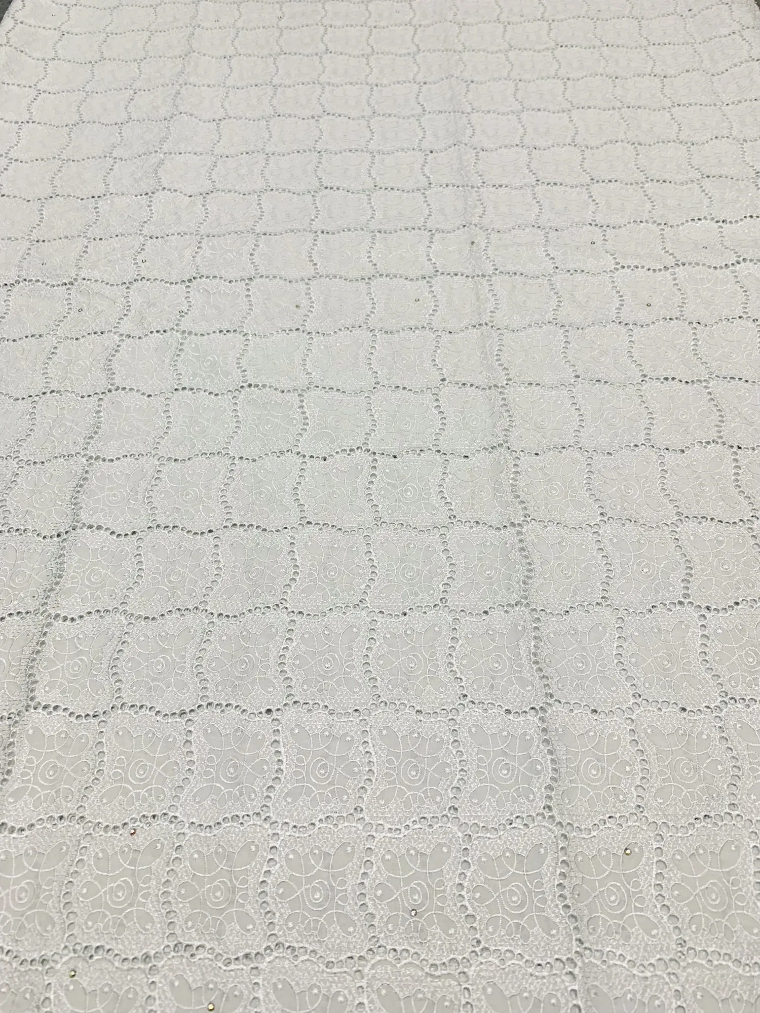 Nigerian lace fabric 2024 New Arrival High Quality Swiss Dry Cotton Lace Fabric For Nigerian Wedding Sewing Dress