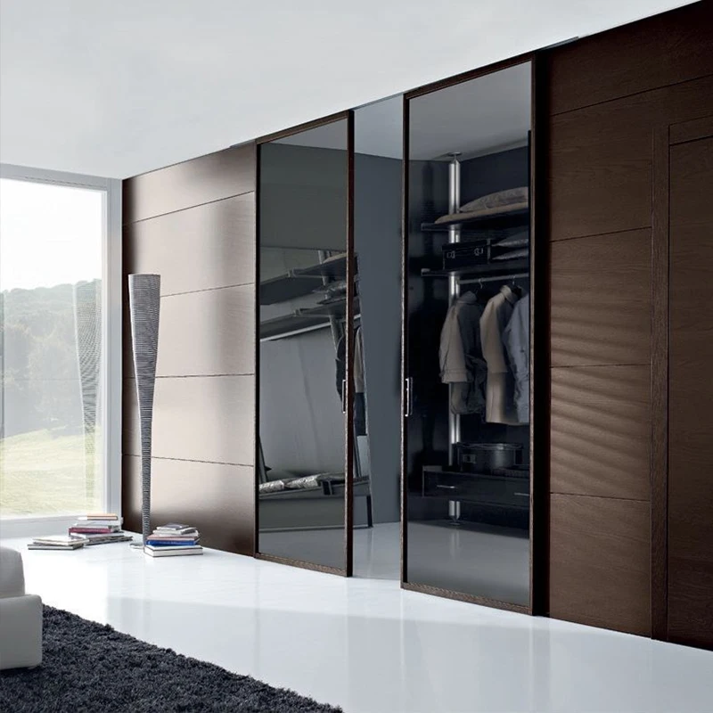 Modern Auto Sliding Door Sensor Magnetic Automatic Sliding Glass Door Smart Glass Film Switchable Glass Aluminum Door for Home