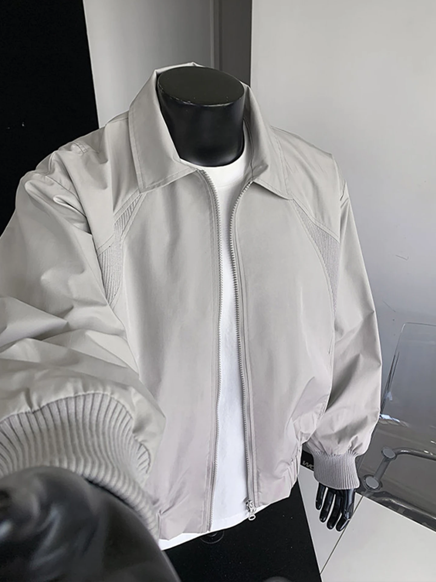 

Мужская осенняя верхняя одежда Cleanfit цвета хаки с отложным воротником, в стиле американского хай-стрит, с подкладкой, устойчивая к пятнам