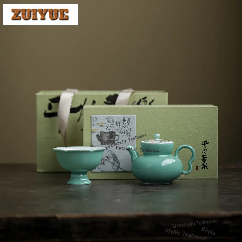 

Ручная роспись, чайный сервиз с орхидеей, полный набор, набор для чайной церемонии ручной работы, чайник для замачивания чая и чайная чашка, набор для коллекции чая, ремесло