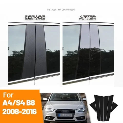 Оконная дверная колонна B C, накладка на стойку для Audi A4 B8/8K A6 C7 4G Q3 SUV F3 Q5 8R, декоративные наклейки