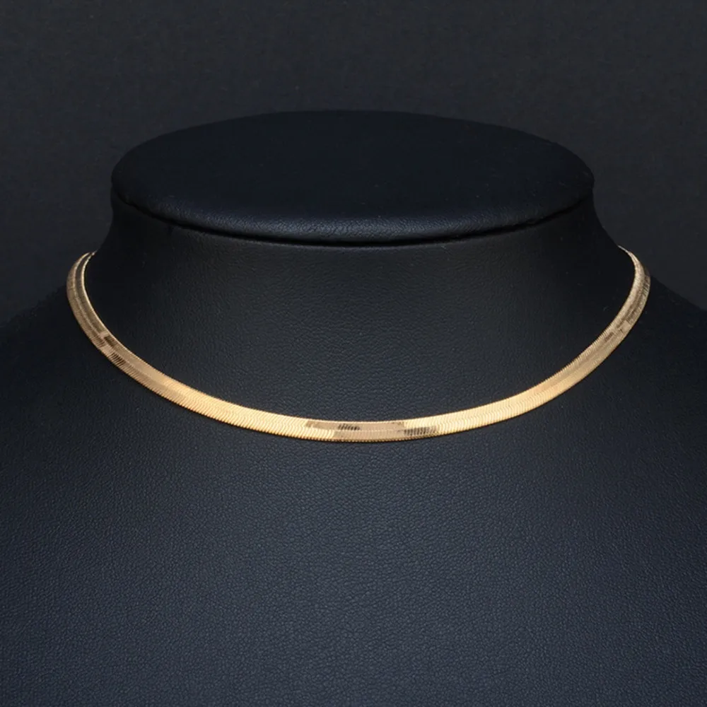 Zarte doppellagige dünne Schlangenkette für Frauen, sexy Goldfarbe, coole Schlüsselbeinkette, ästhetischer Y2k-Schmuck – Detail 9