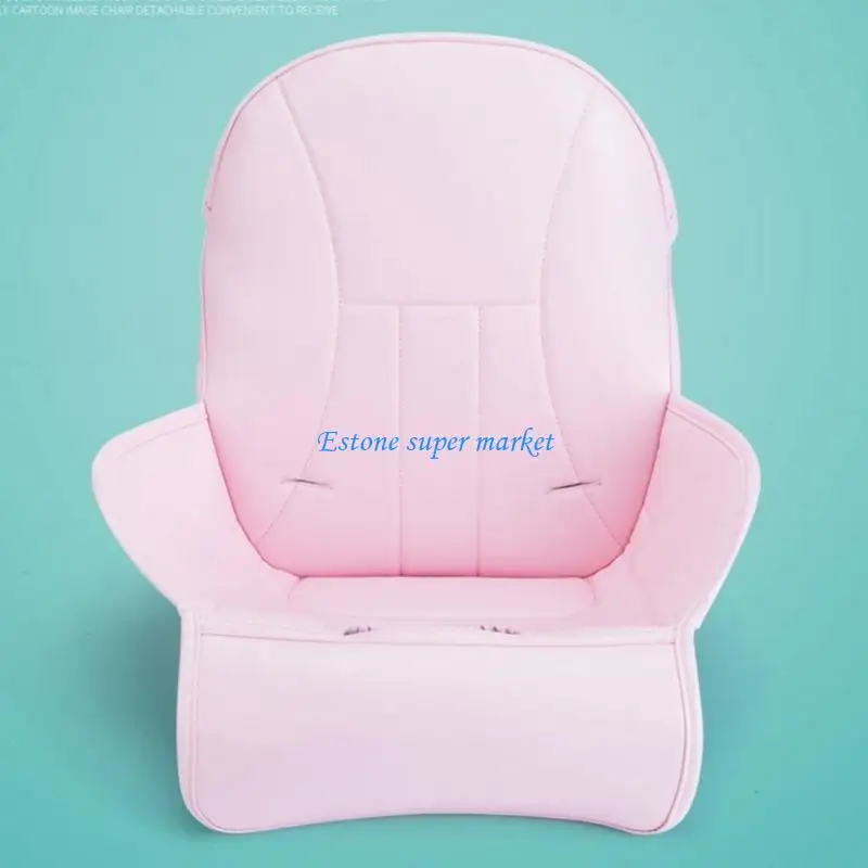 

090B Baby Highchair Cushion Pad PU Leather Infant Mat for Feeding Chair