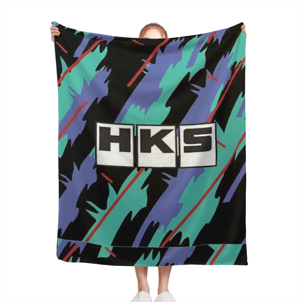 

HKS Retro Pattern Blanket Flange Textile Decor Portable Super Soft Throw Blankets for Home Office Plush Thin Quilt