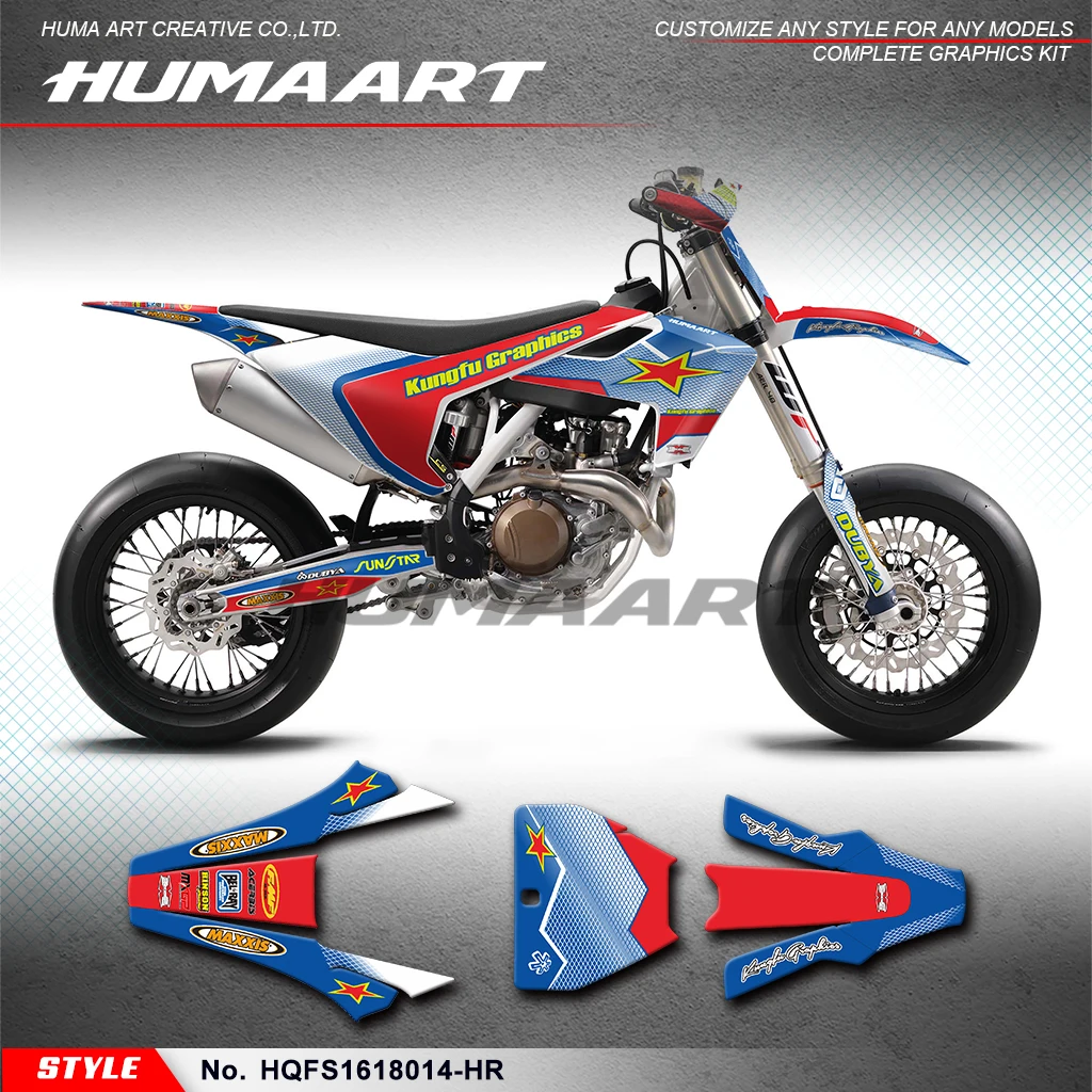 

HUMAART Racing Graphics УФ-стойкий винил для Husqvarna FS 450 FS450 2016 2017, HQFS1618014-HR