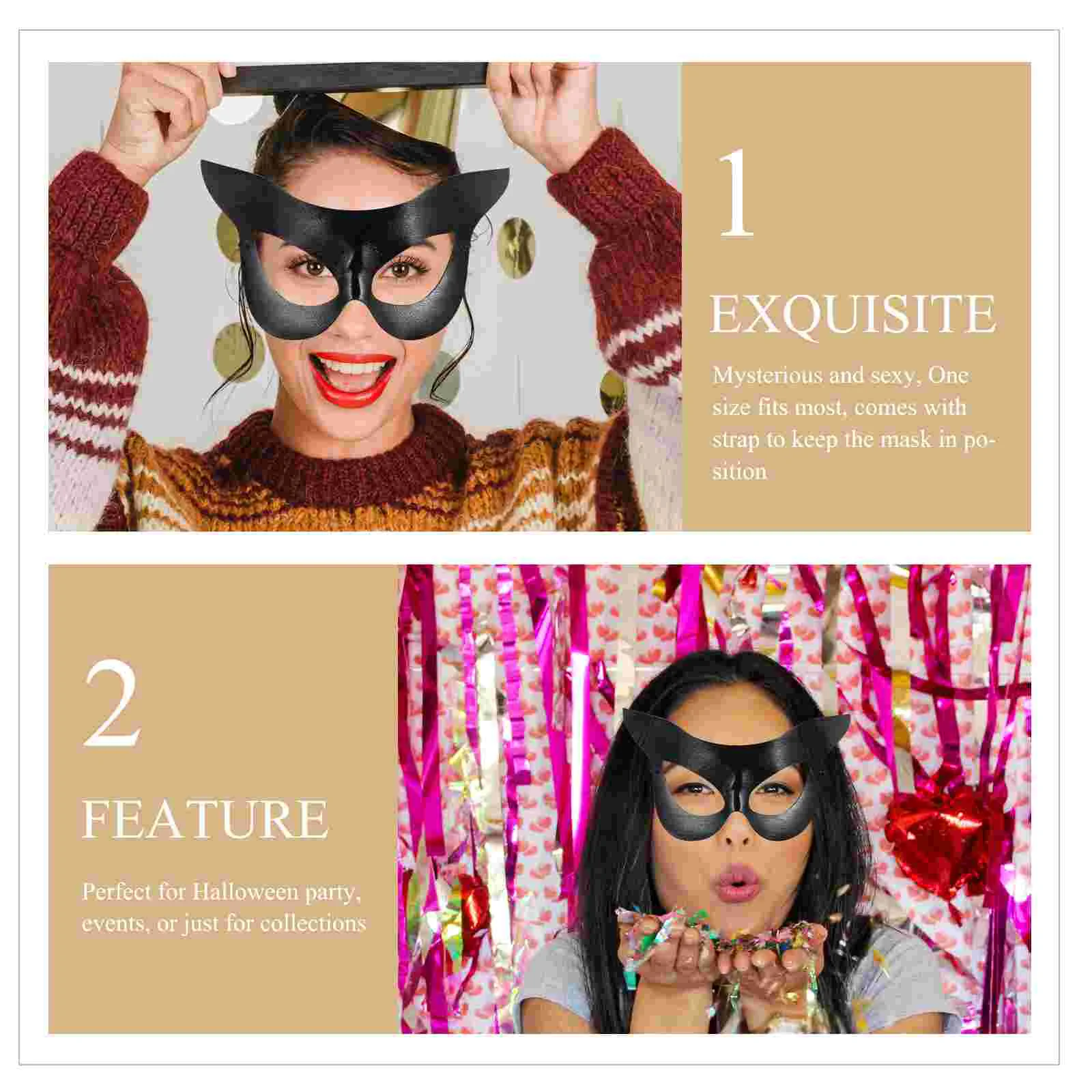 Masquerade Mask Couple Outdoor Christmas Decoration Accessories Female Halloween Black