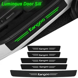 Luminous Car Threshold Tape Door Sill Protective Stickers for Kangoo Logo Badge Trunk Bumper Guard Glowing Door Pedal Strips