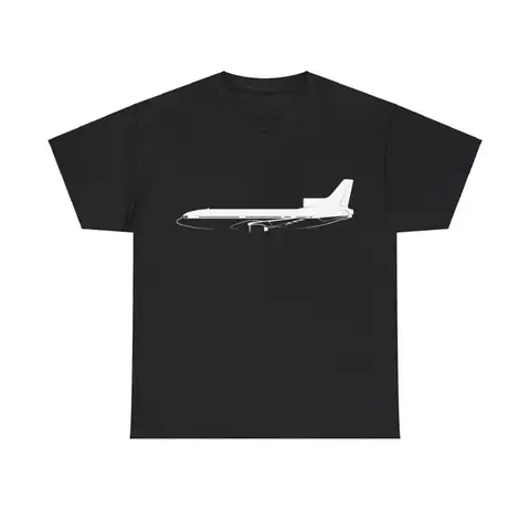 Lockheed L 1011 TriStar Silhouette Airplane T shirt