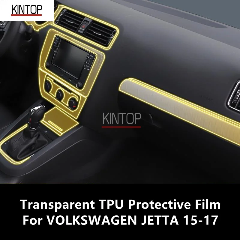 

For VOLKSWAGEN JETTA 15-17 Car Interior Center Console Transparent TPU Protective Film Anti-scratch Repair Accessories Refit