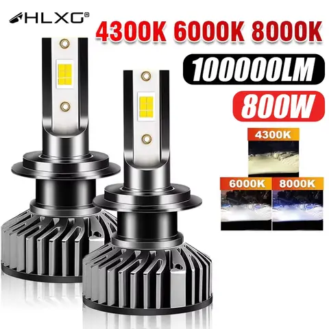 HLXG Mini Canbus lampada H4 H7 LED Car Headlight 100000LM 6000K 8000K Lamp H1 9005 HB3 9006 HB4 H8 H9 H11 fog lights auto Bulbs