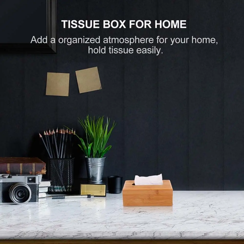 

Hotel Home Eco-Friendly Western restaurant Desktop Organizer Bamboo Tissue Rack Napkin holder Tissue Holder Storage box