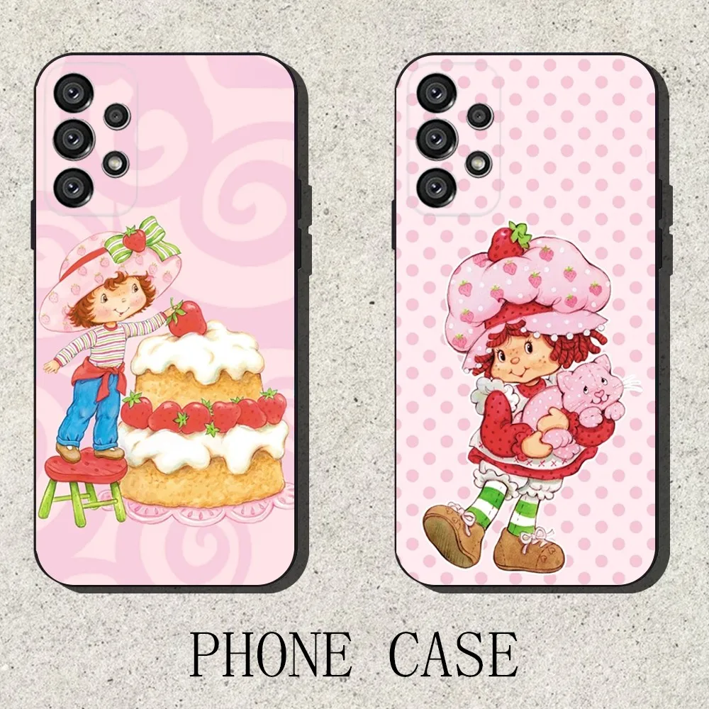 

Girl Pink Strawberry S-Shortcake Phone Case For Samsung S25,S24,S21,S22,S23,S30,Ultra,S20,Plus,Fe,Lite,Note,10,9,5G Black Cover