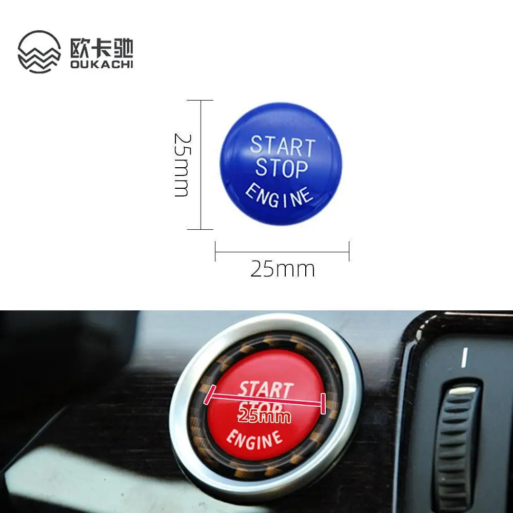 Car Start Stop Switch Button Stickers Cover For Bmw X5 E53 E70 X6 E71 E72 X3 E83 X1 E84 E90 E60 E92 E93 E81 E87 Accessories