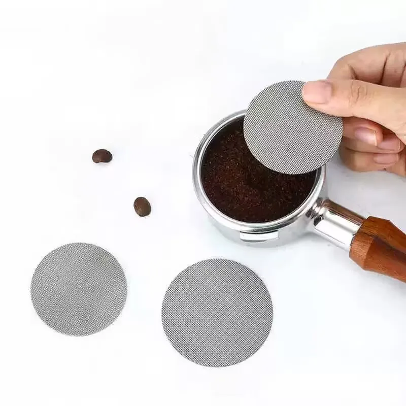 

Stainless Steel 51/53.3/58mm Screen Metal Coffee Espresso Reusable Filter for 51/54/58mm Portafilter Coffeeware