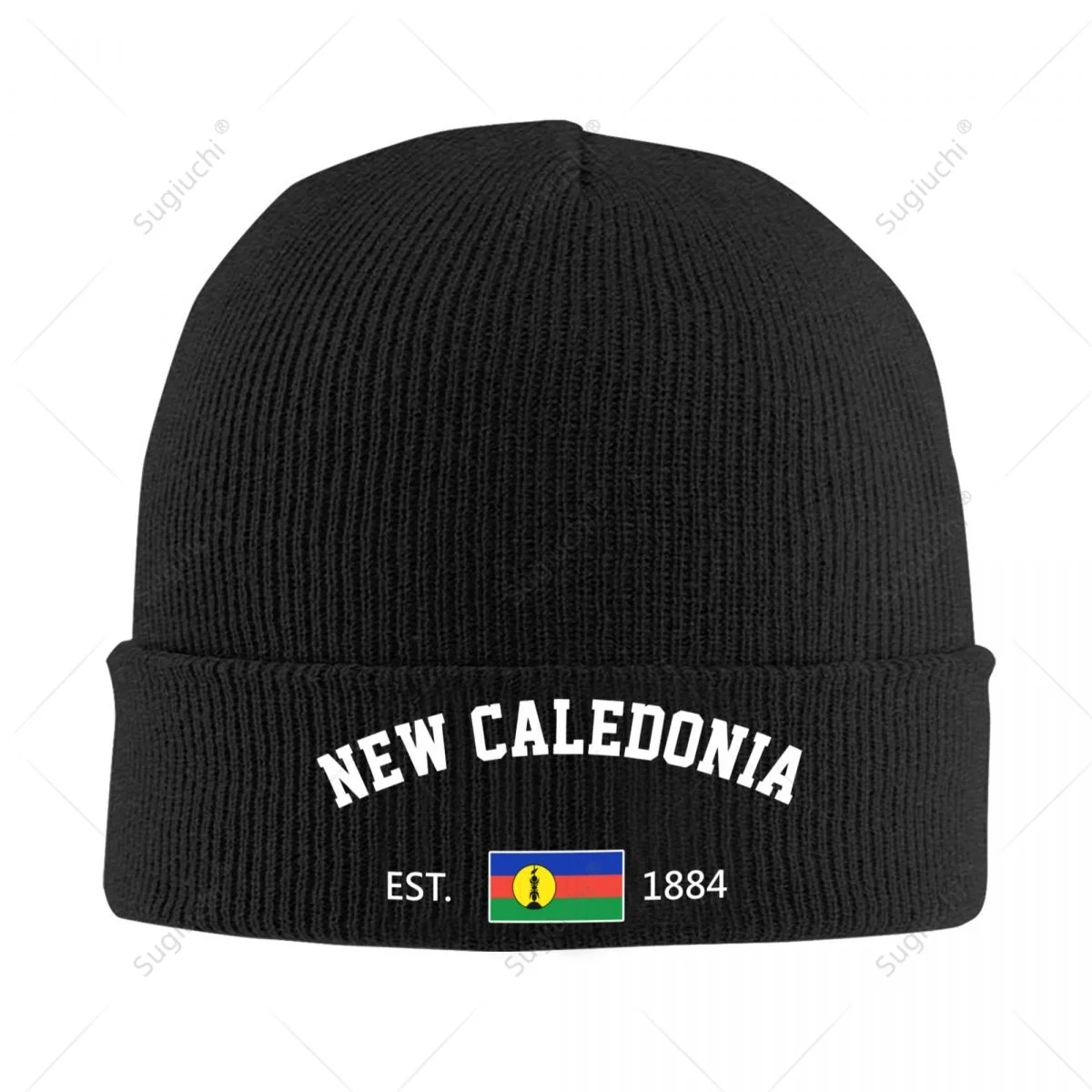 Knitted Hat Unisex New Caledonia Est.1884 Independence Day For Men Women Boys Winter Autumn Beanie Cap Warm Bonnet