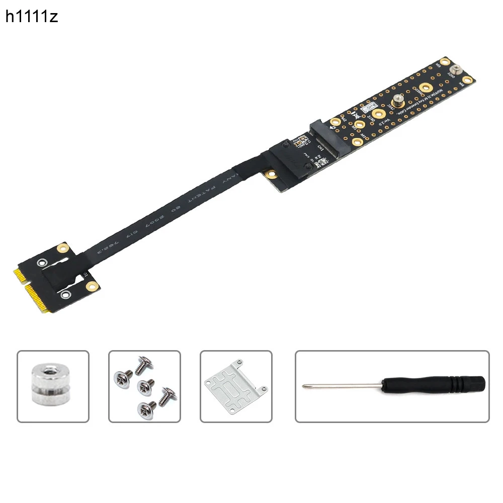 

Add On Cards Mini PCIe Male To Key M Female Adapter Mini PCI-E to NVME NGFF M.2 Key M Riser Converter for PCI-E Tester Extender