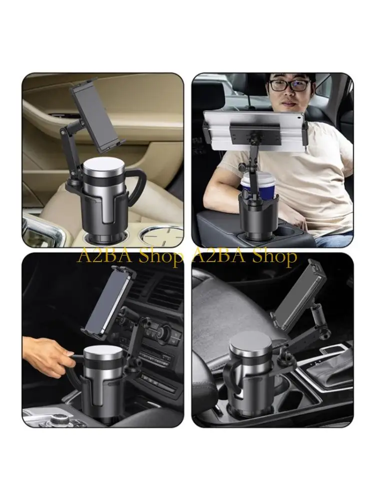 

A2BA Car Cup Holder Extender With Phone Holder Large Car Cup Holder Multifunctional