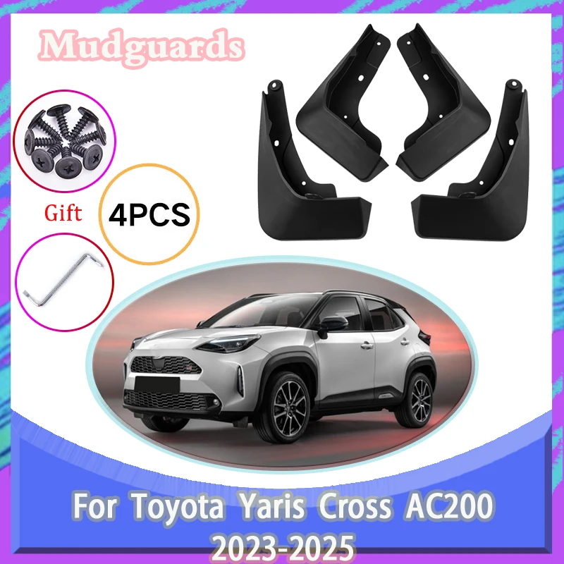 Car Mudguards For Toyota Yaris Cross HEV GR AC200 NYC200 2023 2024 2025 Fenders Splash Guard Mud Flaps Anti-mud Cars Accessories