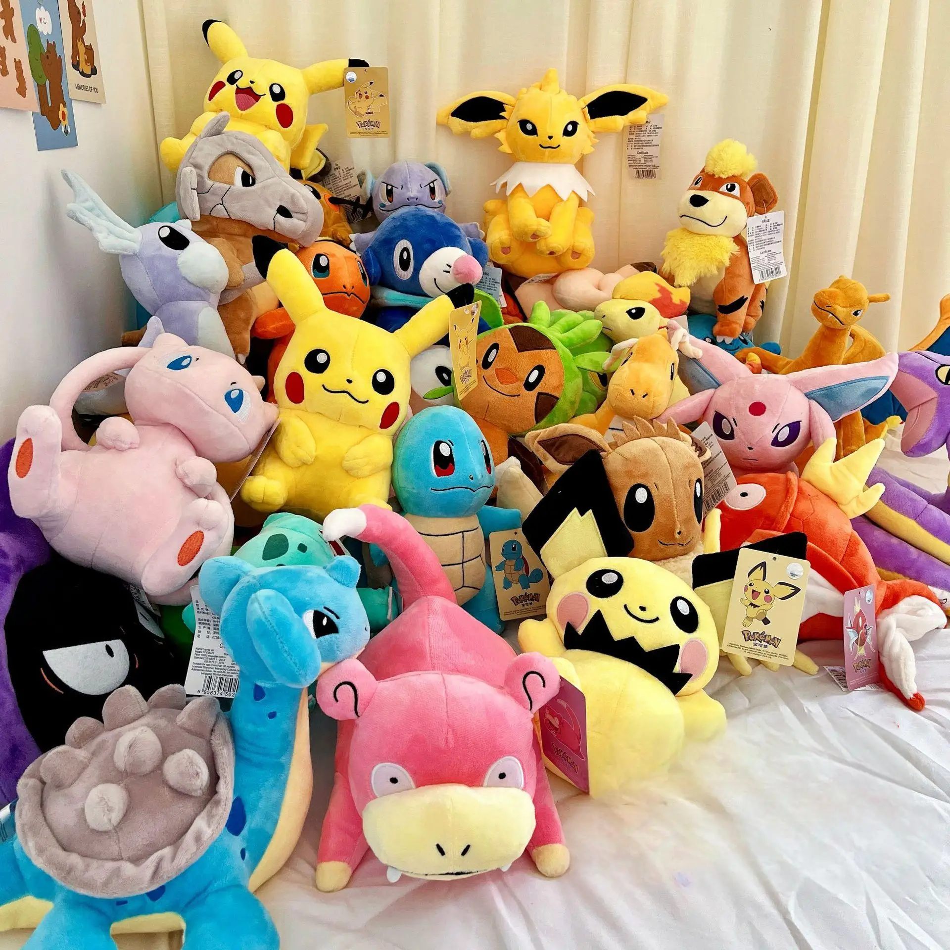 

Soft Toy Pikachu 20cm Stuffed Plush Toys Kawaii Stuffed Animal Jenny Turtle Anime Dolls For Kids Birthday Gift or Party