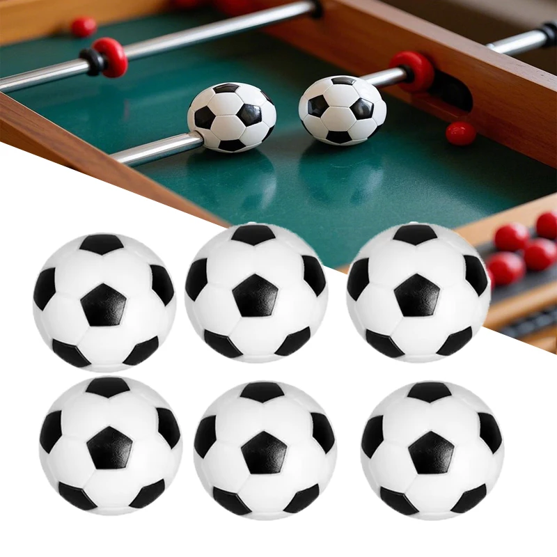 

Black White Socer Ball For Entertainment Flexible Trained Relaxed Kids Small Socer Ball Mini Table Football Balls Hot 6PCS 35mm