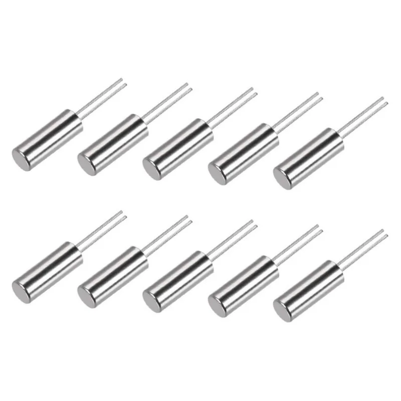 10PCS 32.768KHz Oscillator คริสตัลควอตซ์ 32.768 KHZ 32.768K 2*6 มม.กระบอกควอตซ์ Resonator 12.5pF ± 20ppm