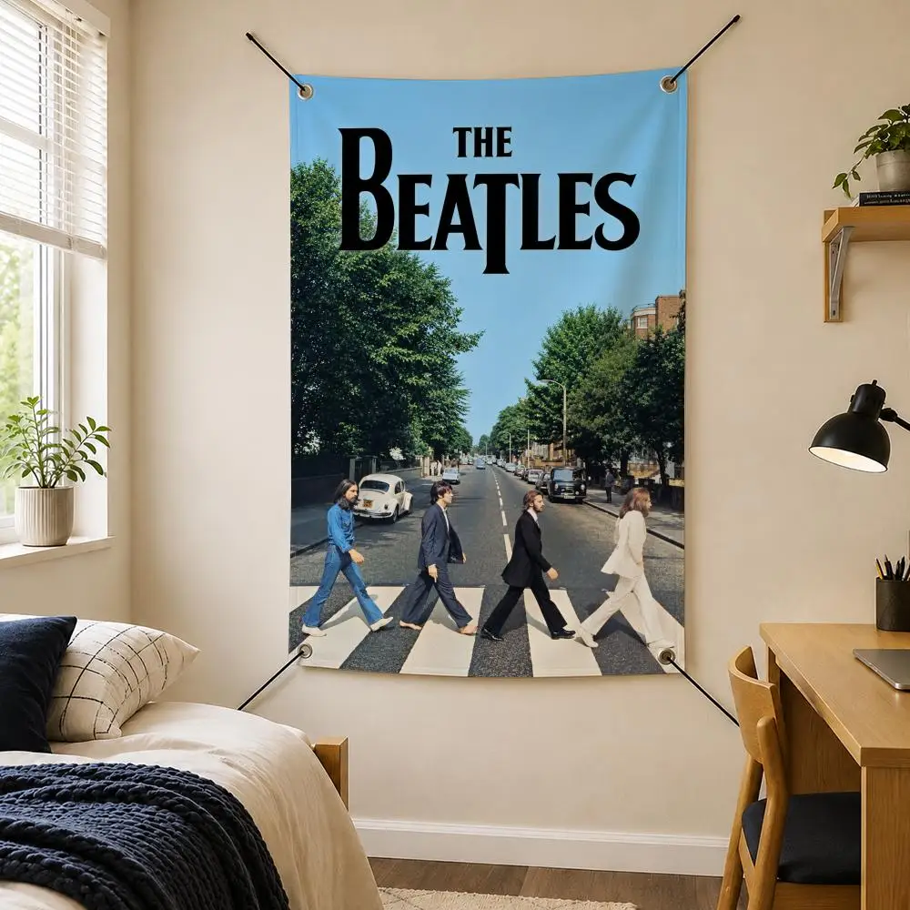 Music-Classic British Psychedelic Rock The Beatles Flags Flag for Bedroom Garage Home Bar Gaming Room Dorm Wall Decor Gift