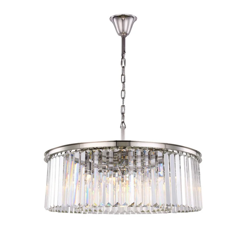 

Modern Living Room Chandelier Chrome Bedroom Hanging Light Fixture Luxury Home Decor LED Lamps