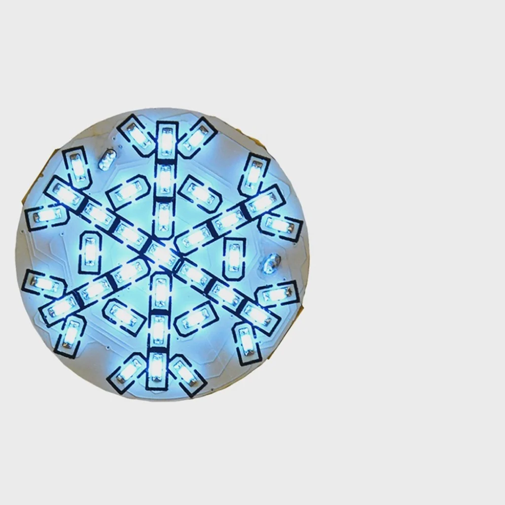 Lámpara de copo de nieve simulada de 8 modos, lámpara de Control magnético de copo de nieve, Mini lámpara decorativa redonda de 26mm, magnetrón