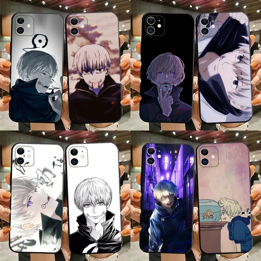 Anime Toge Inumaki Phone Case For iPhone 15,14,13,12,11,Plus,Pro Max,XS,X,XR,SE,Mini,8,7 Soft Silicone Black Cover