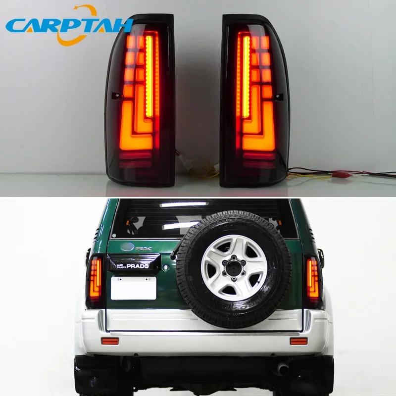 Car LED 12V Taillights For Toyota Prado 1996 - 2001 2002 Rear Running Lamp Brake Reverse Turn Signal Waterproof Car Accessories