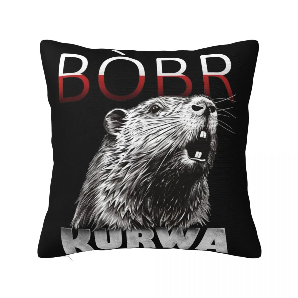 Polish Beaver Meme Bobr Bober Kurwa Pillowcases Product Printing Cushion Cover Pillow Covers Seat Decoration Zippered Multi-Size