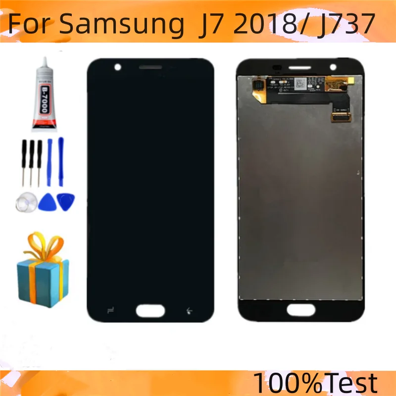 For Samsung Galaxy J7 2018 J737 J737A J737P J737V J737T LCD Display Touch Screen Digitizer Replacement Can Adjust Brightness