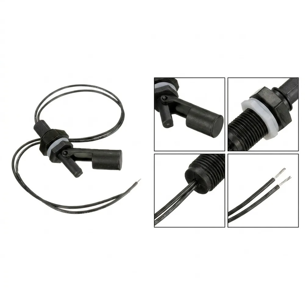 5-Piece Horizontal PP Float Switch Kit for Water Level Sensing in Aquaculture Hydroponics and Residential Tank Systems