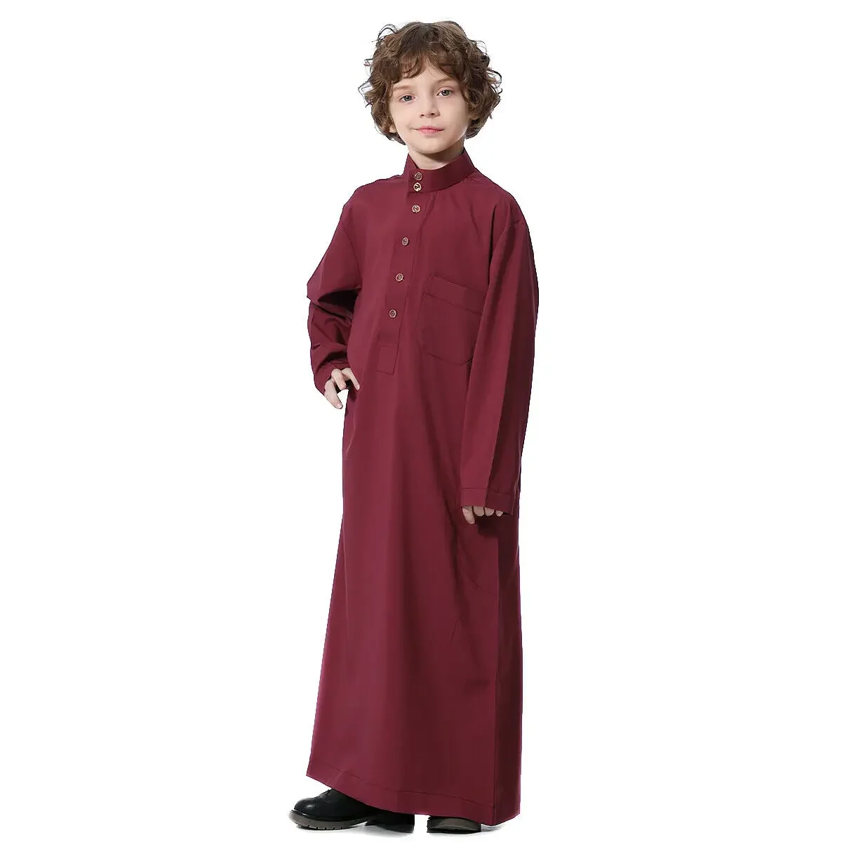 Muslim Child Long Dress Thobe Boy Clothes Jubah Jubba Thoub Islamic Kids Clothing Casual Ramadan Prayer Abaya Arabic Robe Gown