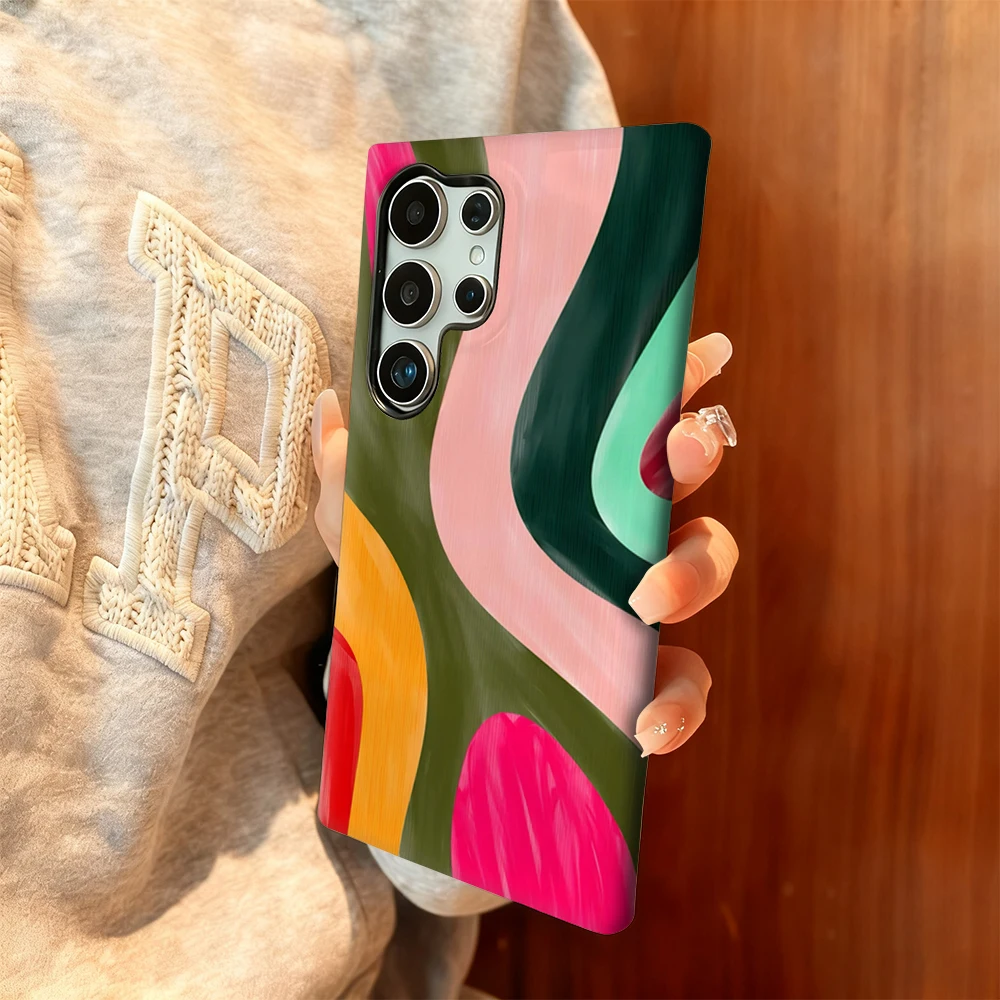 Цветной чехол для телефона Swirls of для Samsung Galaxy S25 Ultra S24 S23 Ultra Plus, противоударная двухслойная задняя крышка