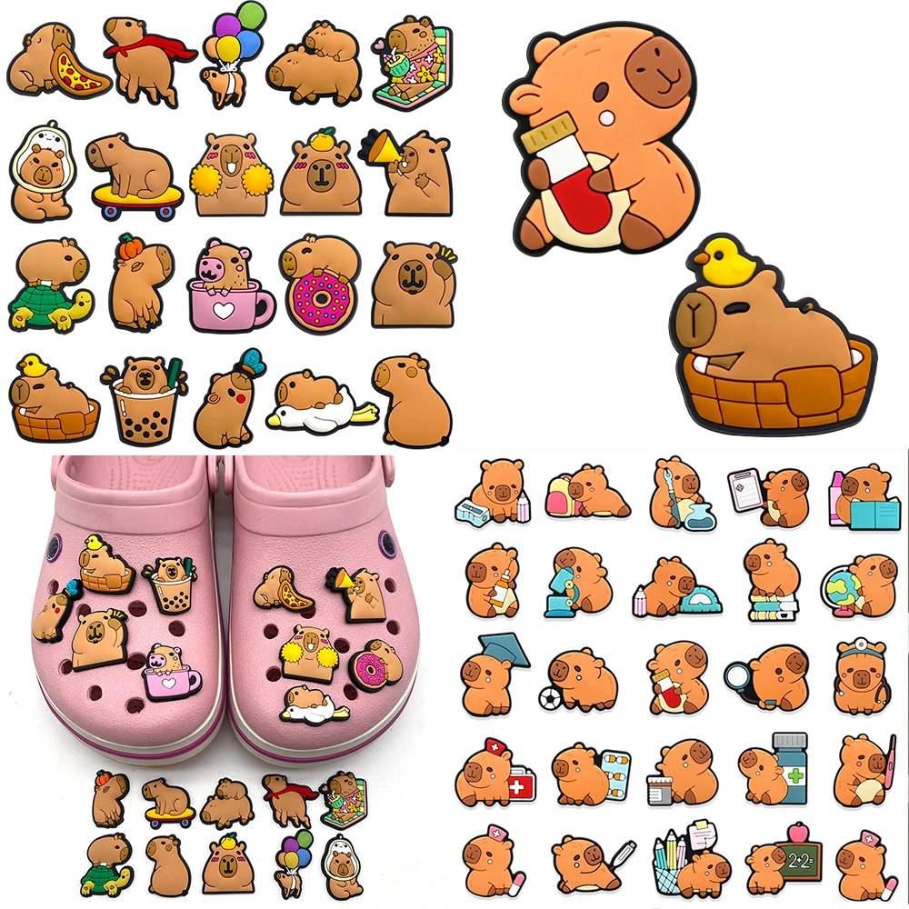 venda-quente-20-100-pecas-acessorios-de-sapato-em-pvc-da-serie-capybara-desenho-animado-decoracoes-de-sapato-diy-destacaveis-e-impermeaveis-presentes-da-moda
