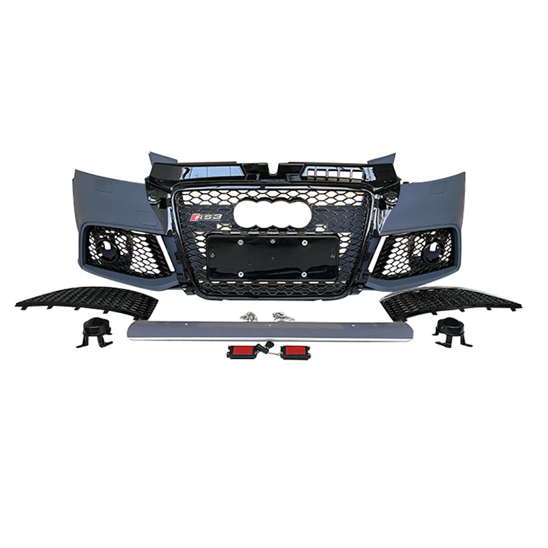 RS3 Front Bumper with Grill For A3 bumper S3 8P facelift RS3 style Body Kit for S3 bumper 2009 2010 2012 2013