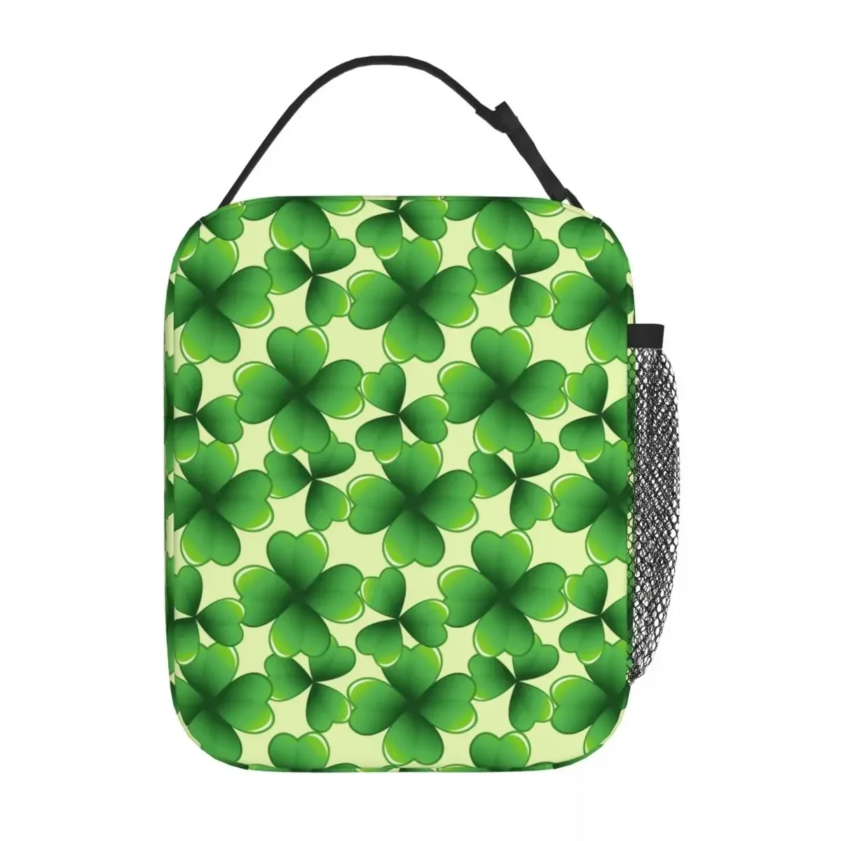 St. Patricks Day Insulated Lunch Bag Nature Green Four Leaf Clover Leaves Lunch Container Thermal Cooler Lunch Box School