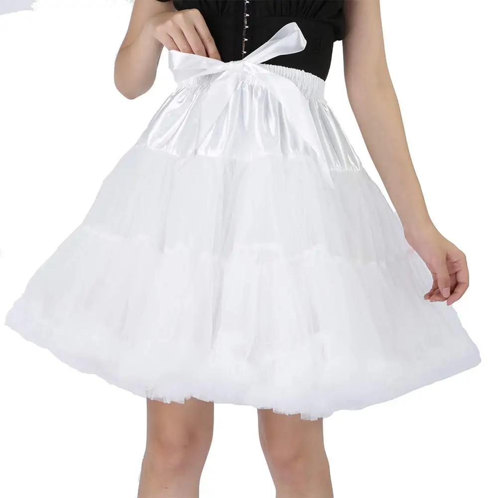 ผู้หญิง Dual Purpose Petticoat และกระโปรงยาว50ซม.กระโปรงหลายสีกระโปรงบัลเล่ต์2023