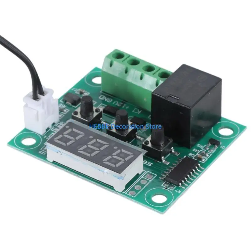 B0KC XH-W1209 12V Mini Intelligent Digital Thermostat High Temperature Control Board Module Digital -50-110°C