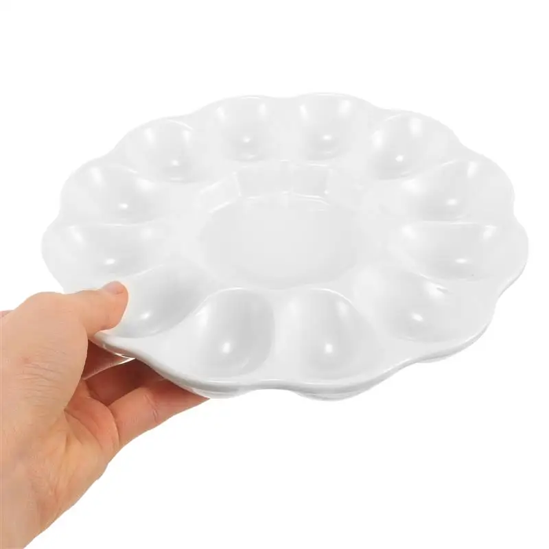 Description Picture 3 of itemEaster Egg Tray Deviled Dispenser Trays For Party Seafood Serving Platter Holder Eggs Container Ceramics Dish Easter Decorations