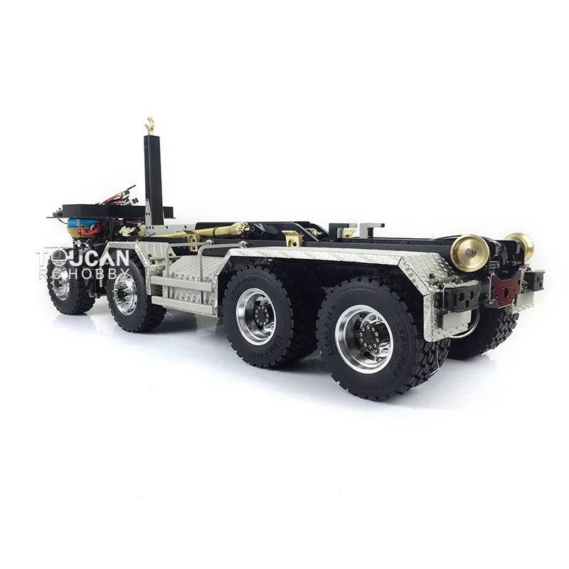 In Stock Toy LESU 1/14 RC Hydraulic Dumper Truck Metal Chassis TGS 4 Axles Roll On/Off Tipper Sound for Boy TAMIYAYA TH01997