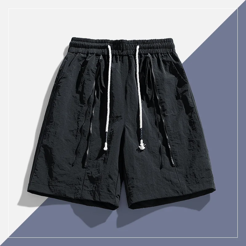 2024 New style summer men's Shorts Men fashion beach seaside casual shorts mesh Sports Shorts quarter pants full size M-5XL