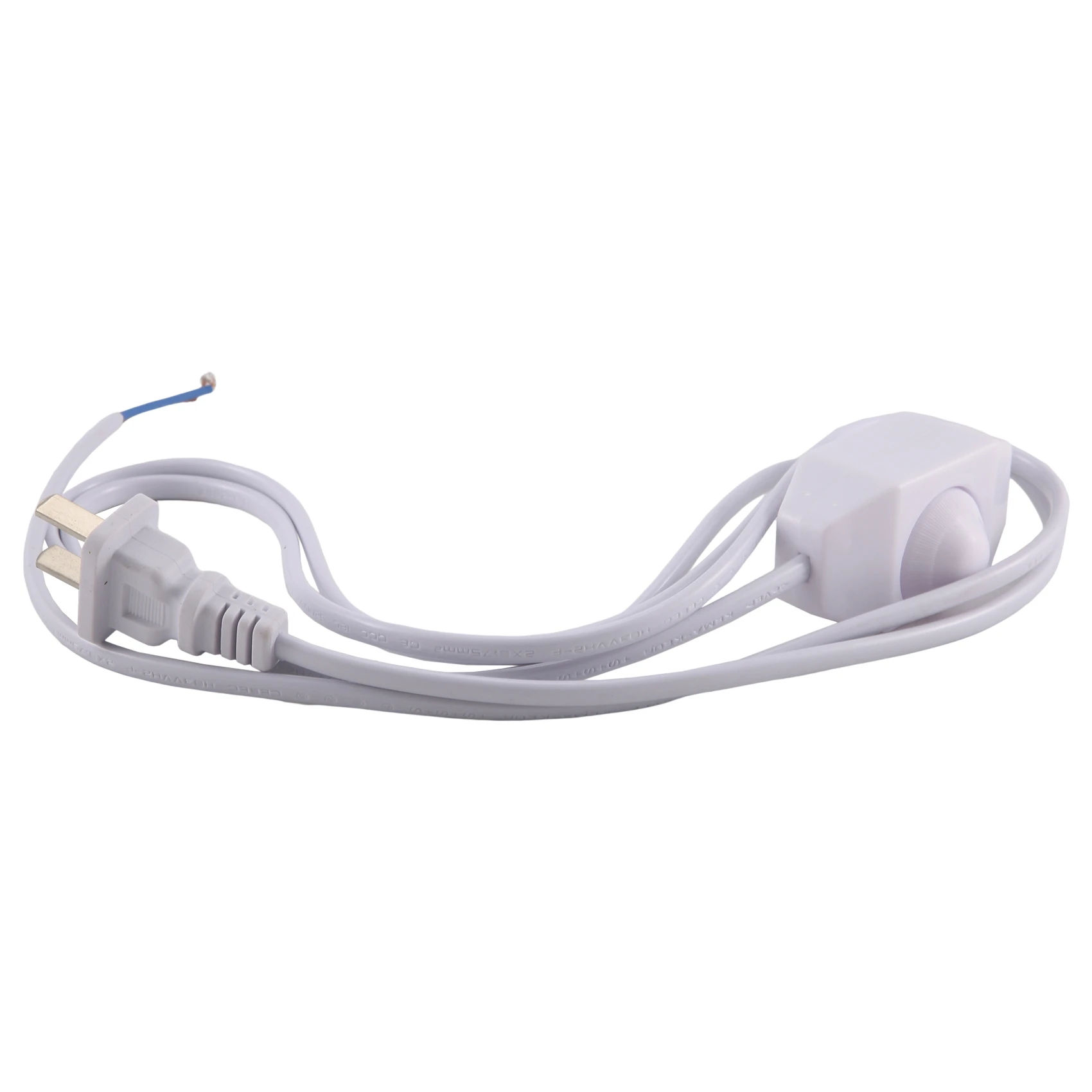 Cable de alimentación de lámpara blanca con interruptor de atenuación CA 250V/110V enchufe estadounidense